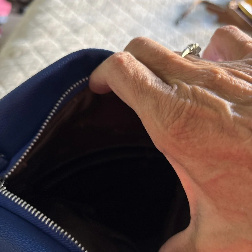 Mulberry‎ Satchel Bag Pigment Blue Pebble Leather Crossbody Handbag Designer